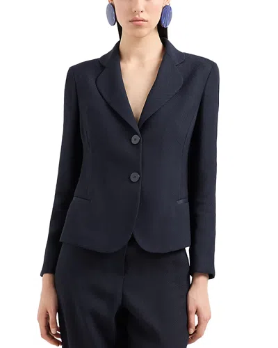 Emporio Armani Chevron Jacket In Night Sky