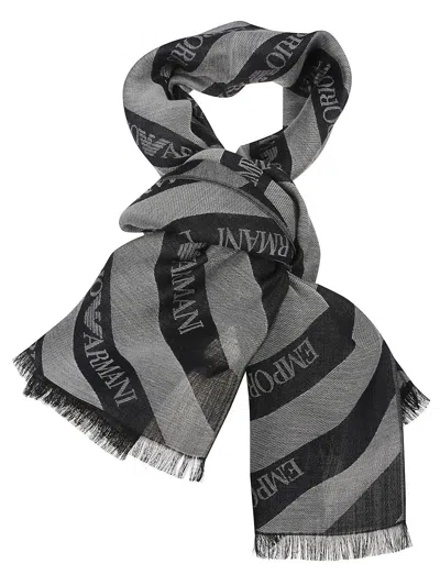 Emporio Armani Scarf In Grigio
