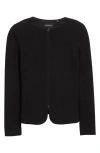 Emporio Armani Milano Stitch Shoulder Pads Jacket In Black