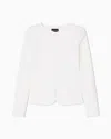 Emporio Armani Herringbone-pattern Zip-up Jacket
