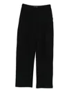 Emporio Armani Asv Chevron Motif Jersey Trousers With Pleats In Black