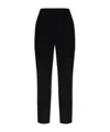 Emporio Armani Chevron-motif Pleated Straight Trousers In Black