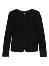 Emporio Armani Milano Stitch Shoulder Pads Jacket In Black