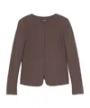 Emporio Armani Chevron Pattern Tailored Fit Blazer Jacket In Brown