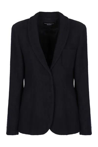 EMPORIO ARMANI EMPORIO ARMANI CHEVRON SINGLE-BREASTED BLAZER