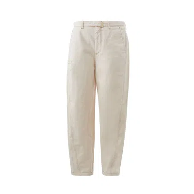 Emporio Armani Chic Beige Cotton Pants For Sophisticated Style