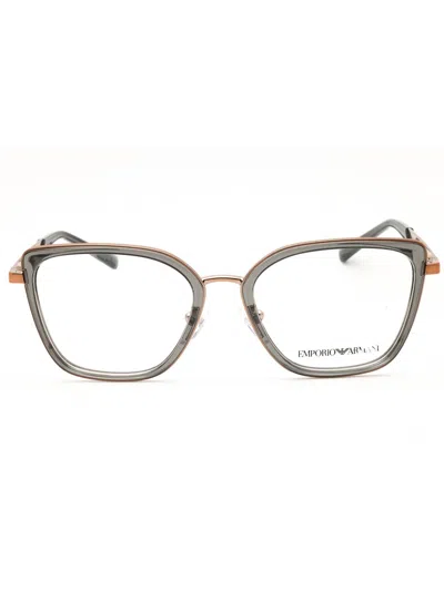 Emporio Armani Chic Cat Eye Women's Eyeglasses - Mini Style In Brown