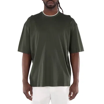 Emporio Armani Chimera Logo Embroidered T-shirt In Green