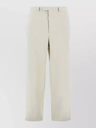 Emporio Armani Chino Trousers Straight Leg Belt Loops Pockets In Multi