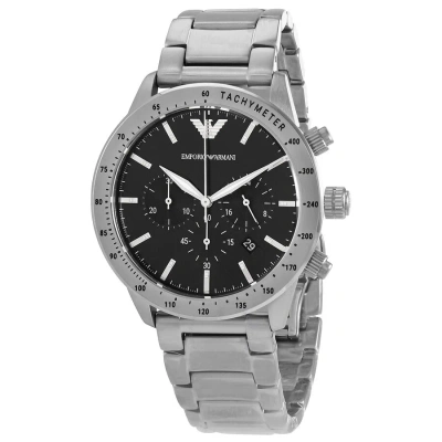 Emporio Armani Chronograph Quartz Black Dial Men's Watch Ar11241 In Metallic