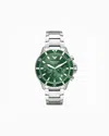 Emporio Armani Chronograph Stainless Steel Watch In Multicoloured