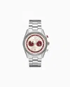 Emporio Armani Chronograph Stainless Steel Watch In Multicoloured