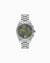 Emporio Armani Chronograph Stainless Steel Watch In Multicoloured