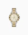 Emporio Armani Chronograph Two-tone Stainless Steel Watch In Multicoloured