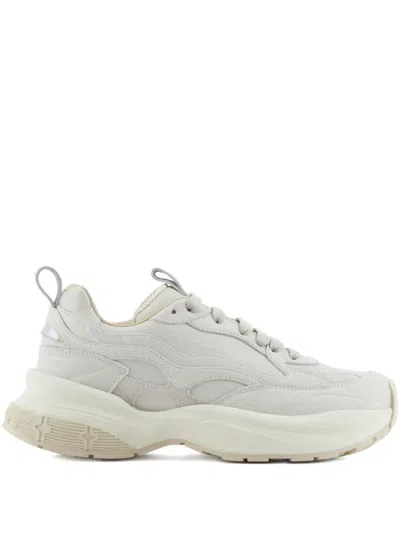 Emporio Armani Chunky Platform Sneakers In White