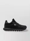 Emporio Armani Asv Recycled Nylon Sneakers With Regenerated Saffiano Details In Black