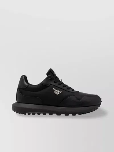 EMPORIO ARMANI CHUNKY SOLE ROUND TOE SNEAKERS