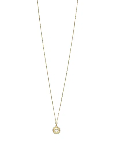Emporio Armani Circular Pendant Necklace In Gold