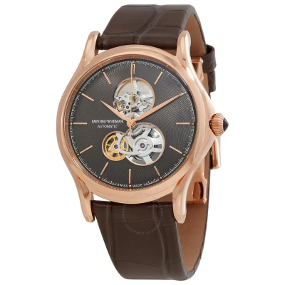 Emporio Armani Classic Automatic Gray Dial Men's Watch Ars3405 In Gold Tone / Gray / Rose / Rose Gold Tone