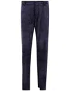 Emporio Armani Chino Trousers With Side And Back Pockets In Blue