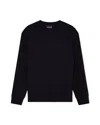 Emporio Armani Classic Crew Neck Sweatshirt With Logo Embroidery In Blue