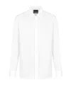Emporio Armani Garment-dyed Linen Shirt With French Collar