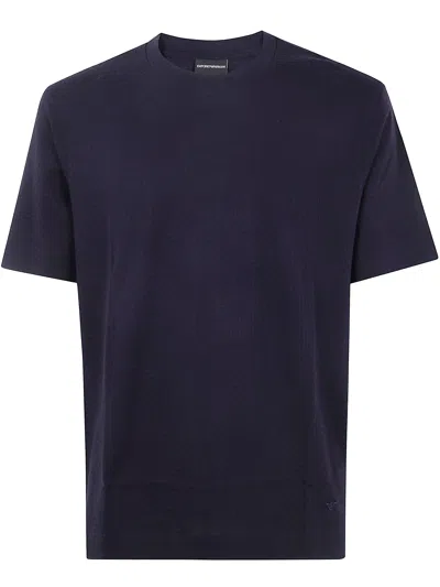 Emporio Armani Basic Crew Neck T-shirt In Blue