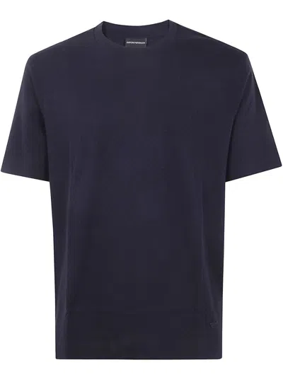 Emporio Armani Basic Crew Neck T-shirt In Blue