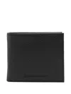 Emporio Armani Bi-fold Textured Finish Wallet In Black