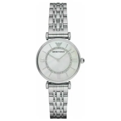 Emporio Armani Mother-of-pearl Dial 32mm Watch In Silver
