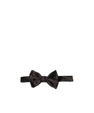 Emporio Armani Clip-fastened Bow Tie In Black
