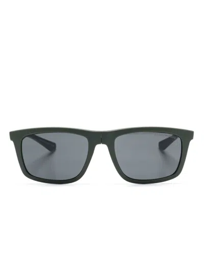 Emporio Armani Clip-on Glasses In Green