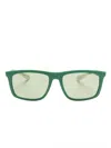 Emporio Armani Clip-on Sunglasses In White