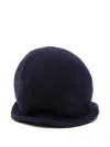 Emporio Armani Wool Flat-top Hat In Blue