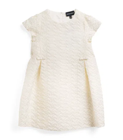 Emporio Armani Kids' Cloque Logo Dress In Neutral