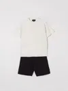Emporio Armani Logo-embroidered Trousers Set In Weiss