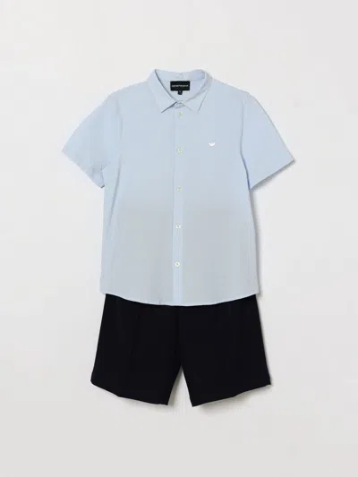 Emporio Armani Clothing Set Kids In Blue