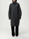 Emporio Armani Polygon Capsule Collection Padded Wool Cloth Coat In Gray