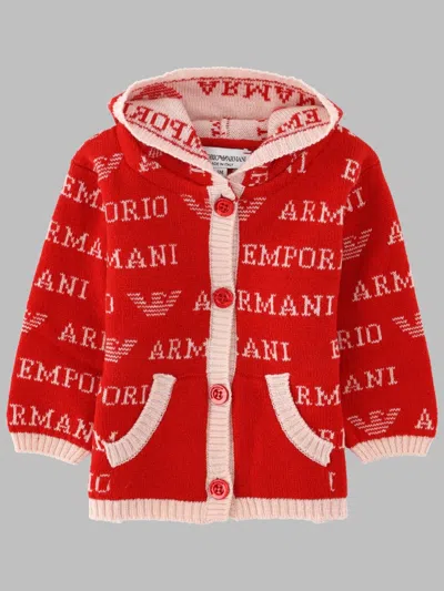 Emporio Armani Coat In Red