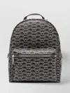 Shop Emporio Armani Coated Faux Leather Logo Print Backpack With Front Pocket