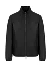 Emporio Armani Zip-up Long Sleeved Leather Jacket