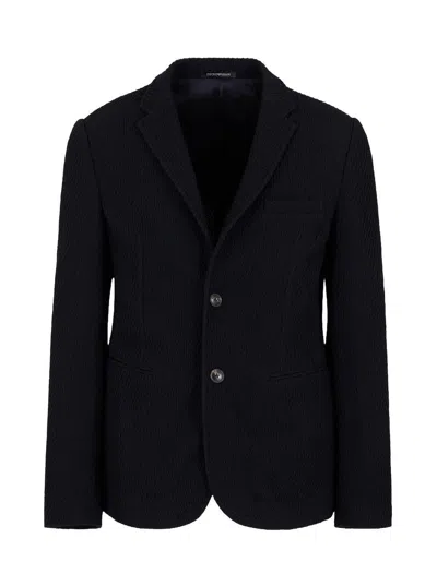 Emporio Armani Coats & Jackets In Blue
