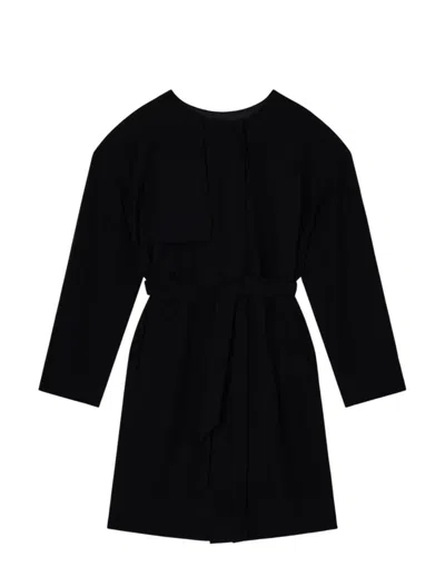 Emporio Armani Coats In Black