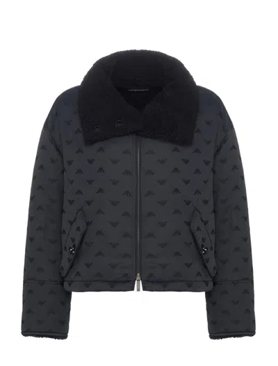 Emporio Armani Coats In Black