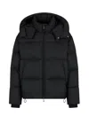 Emporio Armani Nylon Short Down Jacket In Black
