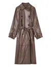 Emporio Armani Stylish Raincoat Featuring Belted Waist In Black