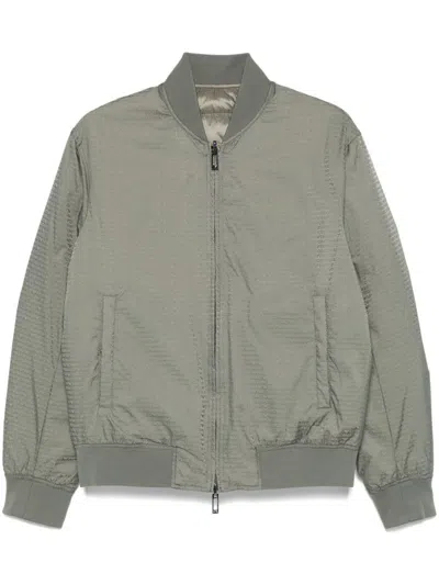 EMPORIO ARMANI EMPORIO ARMANI JACQUARD NYLON BOMBER JACKET