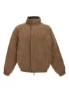 Emporio Armani Raglan-sleeve Reversible Bomber Jacket In Brown