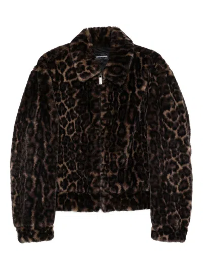Emporio Armani Stylish Short Jacket Animal Print In Multi
