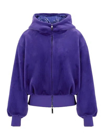 Emporio Armani Coats Purple